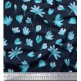 thumbnail image 1 of Soimoi Poly Georgette Fabric Artistic Flower Print Fabric by Yard 42 Inch Wide, 1 of 3