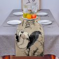 thumbnail image 4 of Chemin de Table Halloween, Chemin de Table Rustique Corbeau et Dos Rétro pour Fête d'Anniversaire Cuisine Table à Manger Décoration Maison, 13x90 Po, 4 of 8