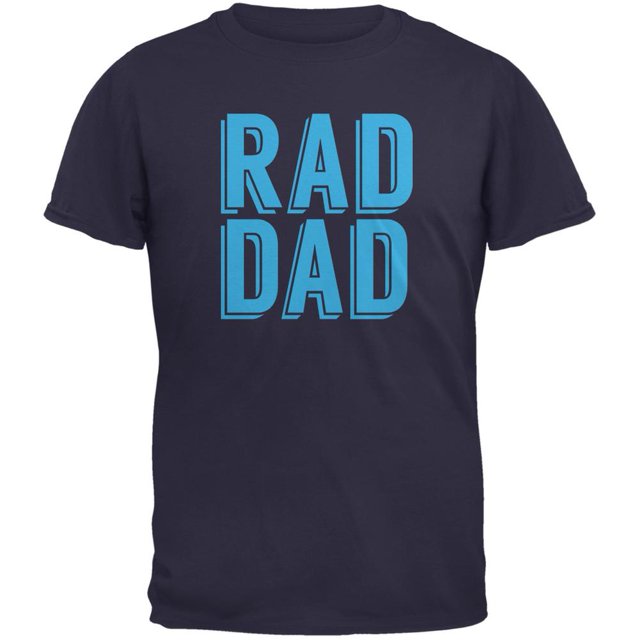 Fête des Pères - T-Shirt pour Adulte Bleu Marine « Rad Dad »