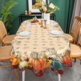 thumbnail image 3 of Fall Tablecloth Oval 52 x 70 Inch, Oval Fall Tablecloth, Autumn Pumpkin Thanksgiving Tablecloth Oval, Fall Oval Table Cover, 3 of 5