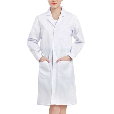 Women'S White Lab Coat Long Sleeve Cosplay Lab Coat Student Overalls Women Shirts