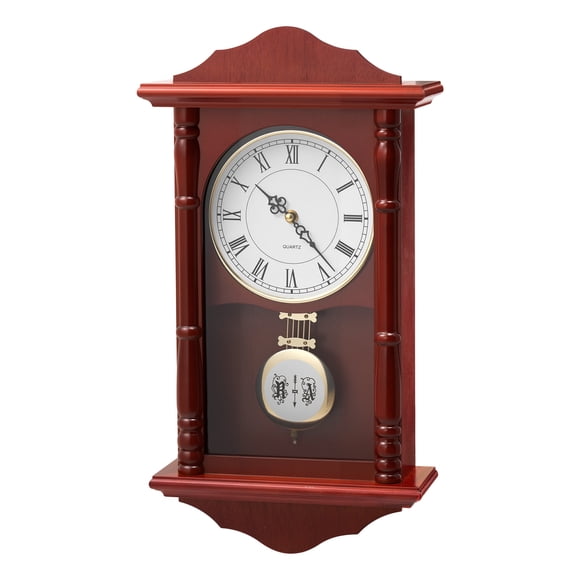 VEVOR Grandfather Clock Vintage Pendulum Wall Clock 18 in with Quartz Movement