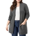 thumbnail image 2 of GRACE & GRANDEUR Women's Plus Size Long Sleeves Sweater Cardigan, 2 of 7