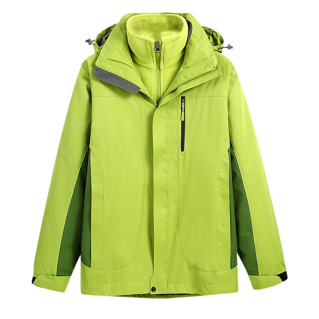 RKSTN Jackets for Men Fashion Fallow Three-In-One Two-Piece Outdoor Jacket Long Sleeved Coat Fall and Winter Long Sleeve Jacket Coats