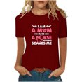 thumbnail image 1 of Pompotops Mode Femmes Tops Funny Printe CasualFit Tee Shirts Blouse Chemise Imprimée, 1 of 5