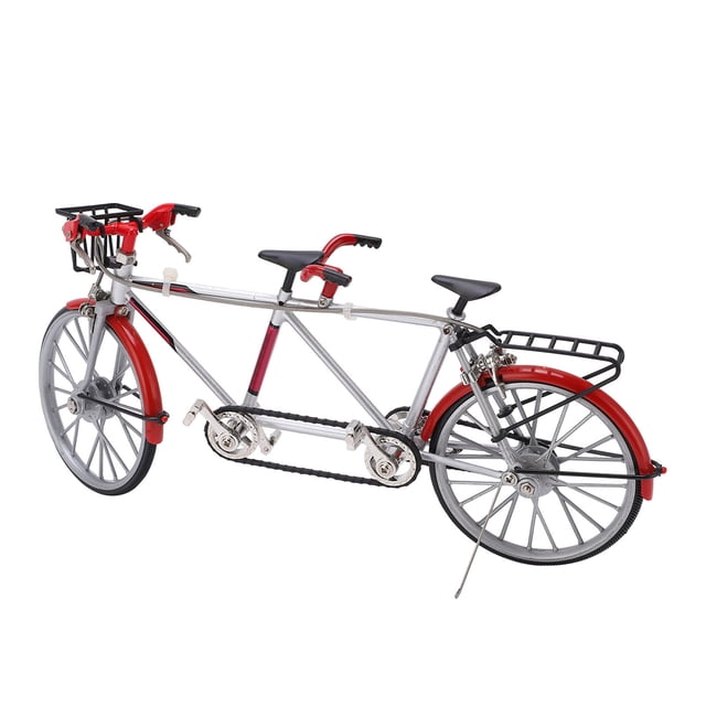 Tandem Mini Bicycle Model, Mini design Alloy Bike Model 16.5x 12.5cm For Desktop Decorations For Gifts For Office