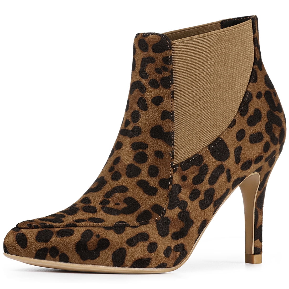 Unique Bargains Women's Pointed Toe Stiletto Heel Chelsea Boots