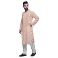 thumbnail image 2 of Atasi Designer Kurta Pajama For Men Printed Angrakha Style Casual Summer Clothing, 2 of 5