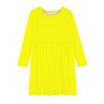 thumbnail image 5 of MeetoTime Robe de Performance pour Filles à Manches Longues, Couleur Unie, Col Rond, Extensible, Robe de Récital Scolaire, 4-14 Ans, Vêtements pour Enfants, 5 of 5