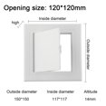 thumbnail image 2 of White ABS Inspection Port White Access Panel Door Plastic Removable Opening Flap Cover Plate Hatch Cover Doors Wall Ceiling, 2 of 8