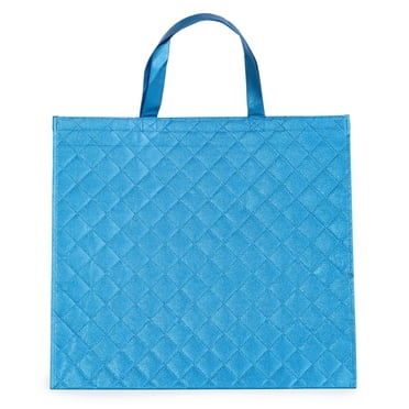 Walmart Grand sac d’épicerie matelassé réutilisable, sac fourre-tout, bleu aruba