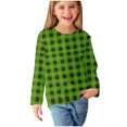 thumbnail image 2 of RXIRUCGD Chemises à Manches Longues pour Filles, Col Rond Mignon, Blouses Décontractées Élégantes, Vert, Taille : 7 Ans, 2 of 6
