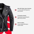 thumbnail image 2 of Veste de Moto en Cuir pour Femmes (Brando), 2 of 5