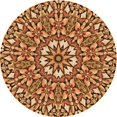 thumbnail image 1 of Ahgly Company Machine Washable Indoor Round Transitional Orange Area Rugs, 4' Round, 1 of 7