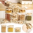 thumbnail image 2 of SIfdSeng Stackable Snack Containers for Kids Stretchable Silicone Seal Jar Easy Grain Storage Kitchen Food Container for Cereals and Bulk Foods Food Grade Airtight Space-Saving Kitchen Gadgets, 2 of 8