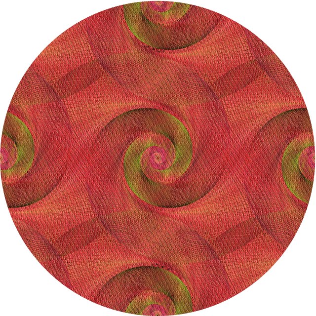 Ahgly Company Tapis d'Intérieur Ronds Transitionnels Lavables à la Machine Orange Rouge Orange, 8 Pieds Rond