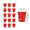 thumbnail image 3 of Amzcrzy Paper Disposable Tableware Set Red Snowflake Christmas Theme Party Tableware Disposable 7-Inchs 9-Inchs Paper Plates Paper Cups Tissue Set Of Party-Themed Paper Plates Set, 3 of 6