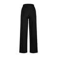 thumbnail image 3 of Pisexur Womens Sweatpants 2024 Ribbed Workout Jogging Pants Casual Baggy Elastic Waist Sweatpants Casual Baggy Drawstring Wide Leg Pants Solid Color Straight Leg Sweatpants with Pockets, 3 of 5