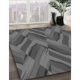 thumbnail image 3 of Ahgly Company Tapis d'Intérieur Lavable à la Machine, Carré, Transitionnel, Gris, Tapis de Zone, 8 Pieds Carré, 3 of 7