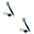 thumbnail image 2 of Ruiboury Golf Club Brush Portable Handheld Replacement Double-sided Ball Shoe Brushes Blue with Lid 2Set, 2 of 6