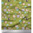 thumbnail image 1 of Soimoi Green polyester Crepe Fabric Dot & Arrow Tribal Printed Fabric 1 Yard 52 Inch Wide, 1 of 5