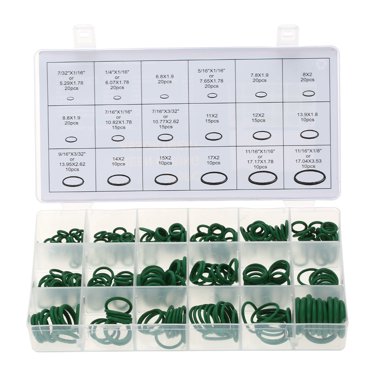 Amdohai 270pcs Assortment Kit Car HNBR A/C System Air Conditioning O Ring Seals Set Tool