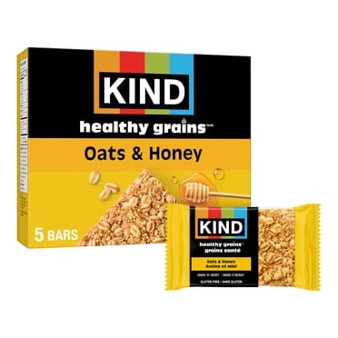 KIND Healthy Grains Bars, Oats & Honey with Toasted Coconut, 35g, 5 Bars
