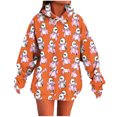 thumbnail image 3 of Horkkom Chandails à Capuchon d'Halloween pour Femmes Mode Décontractée Dames Hauts Imprimés à Manches Longues Blouse Chandails à Capuchon, 3 of 6