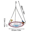 thumbnail image 2 of Bird Bath Bowl Birdbaths for Outdoors Plastic Material Metal Birdhouse Hanger Decorative Hangable for Backyard Birdwatching Patio Viewing Apartment Window, 2 of 3
