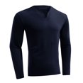 thumbnail image 1 of Birdeem Chandail Décontracté pour Hommes, Couleur Unie, Manches Longues, Col en V, 1 of 8