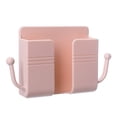 thumbnail image 1 of Wall Mounted Phone Holder Wall Mounted Storage Box Wall Mounted Phone Holder Phone Plug Bedside Holder Punch Free With Data Cable Receiving PositionPink, 1 of 1