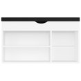 thumbnail image 3 of vidaXL Shoe Bench with Cushion White 80x30x47 cm Engineered Wood, 3 of 5