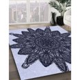 thumbnail image 3 of Ahgly Company Tapis d'Intérieur Lavable en Machine Carré Bleu Nuit, 8 Pieds Carré, 3 of 7