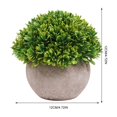 thumbnail image 2 of Artificial Plant Potted Lifelike Round Fake Greenery Plant Faux Plant Decoration, 2 of 10