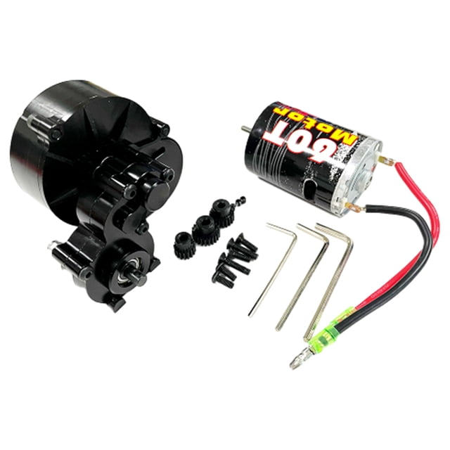 Xingzhi Transmission 60T Motor Metal Gear Box Set For 1/10 Axial SCX10 Improved Black 1Set