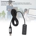 thumbnail image 3 of Clé de Programmation Macro USB, Clavier USB 3 Touches Design Braille 3 Touches Clavier Personnalisé Clavier Personnalisé Souris Fonction Multimédia Pavé Macro pour Travail Gaming, 3 of 7