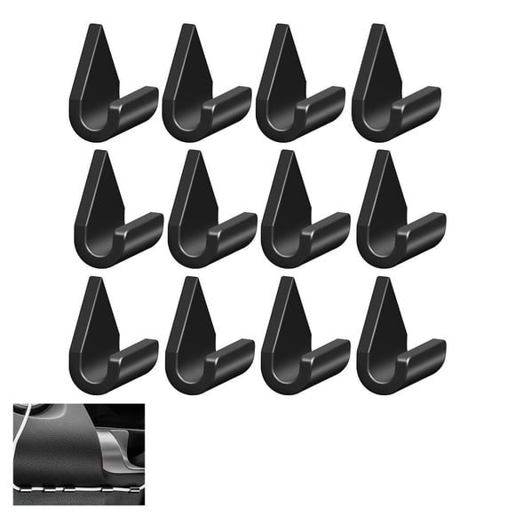 Plastic Car Cable Management Clips, Self-Adhesive Wire Holder for Navigation, Charger & Data Cables, Universal Auto Interior Organizer Mount