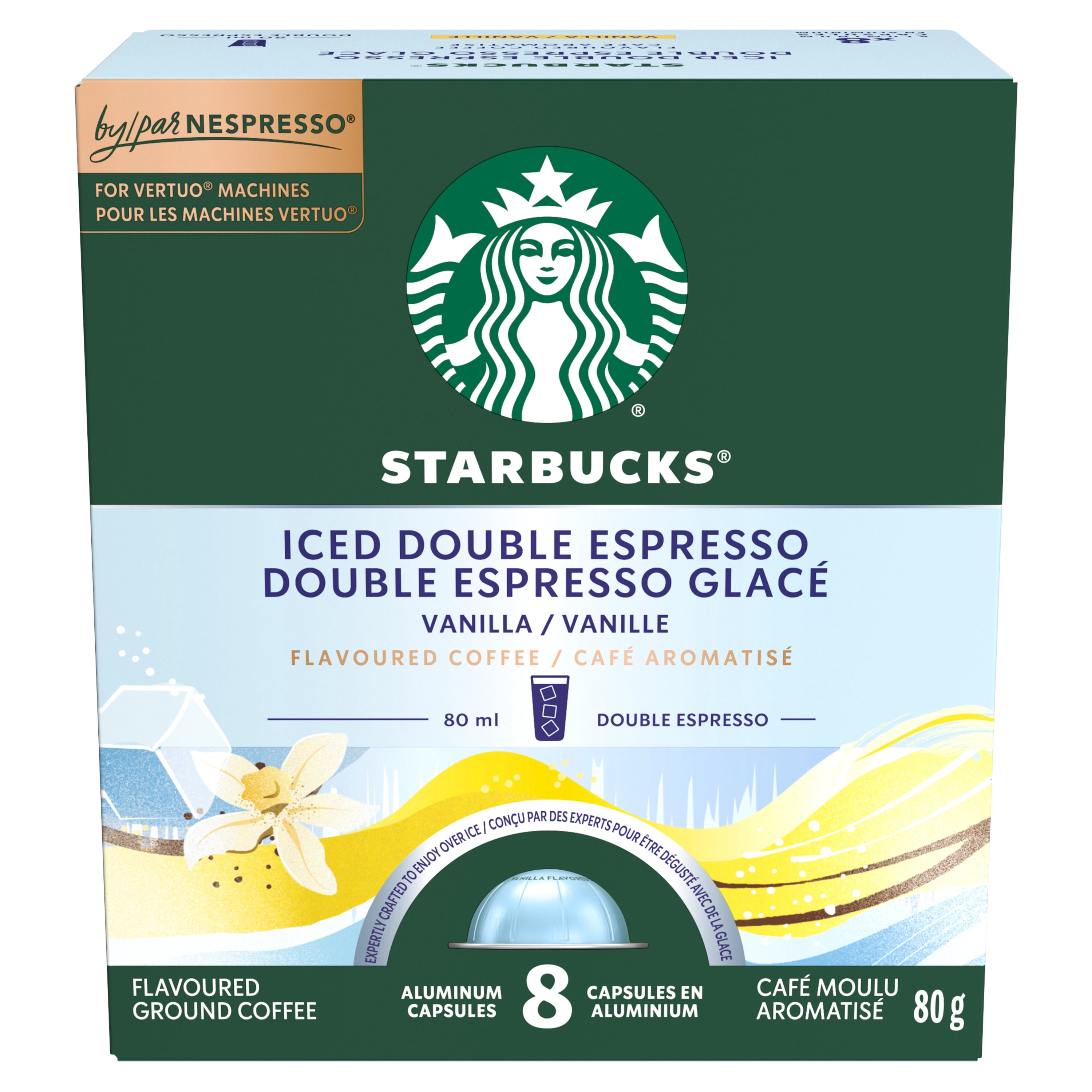 STARBUCKS Iced Double Espresso Vanilla Flavoured Coffee Capsules For NESPRESSO VERTUO