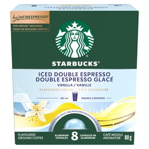 STARBUCKS Iced Double Espresso Vanilla Aromatisés Capsules de café Pour NESPRESSO VERTUO