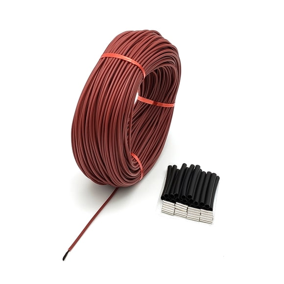 Φ3mm 12K 33 Ohm Heating Wire Conductor High Temperature With Heat Shrink Tubing Copper Tube Energy Efficient for Floor Heating Insulation Board Electric Blanket
