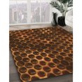 thumbnail image 3 of Ahgly Tapis Rectangulaire Lavable en Machine Intérieur Transitionnel Acajou Brun, 5 Pieds x 8 Pieds, 3 of 7