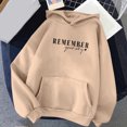 thumbnail image 1 of SDNall Hauts à Manches Longues pour Femmes Mode Classique Solide à Capuche avec Poche Sweat-Shirts, 1 of 9