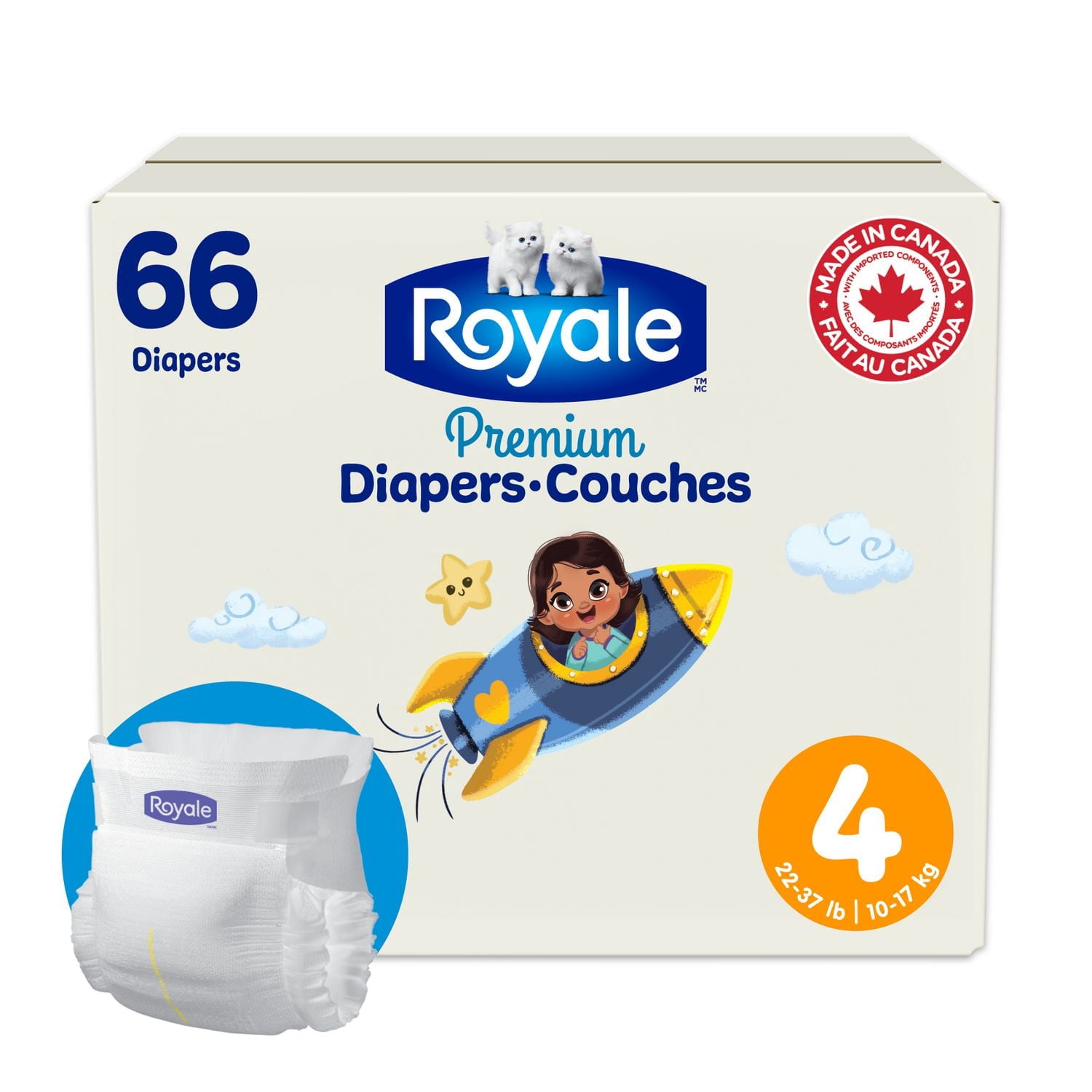 Royale Premium Diapers, Super Pack, Disposable Baby Diapers