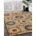 thumbnail image 2 of Ahgly Company Tapis d'Intérieur Ronds Abstraits Vert Brunâtre, Tapis de Zone Abstraits, 4 Pieds Rond, 2 of 6