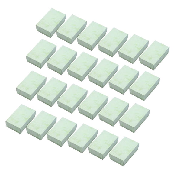 Thinsony Ensemble de 24 Pcs de Boîtes-Cadeaux pour Bijoux Étuis Porte-Bijoux en Papier Carton Vert 8.5x5x2.5cm