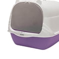 thumbnail image 1 of fastboy Cat Litter Box with Lid Portable Anti Splashing Easy Tidy Handle violet, 1 of 9