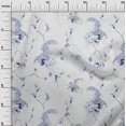 thumbnail image 2 of oneOone Rayon Off White Fabric Floral & Peacock Sewing Craft Projects Fabric Prints By Yard 56 Inch Wide, 2 of 5