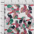 thumbnail image 2 of oneOone Rayon White Fabric Floral Flower With Birds Craft Projects Decor Fabric Printed By The Yard 56 Inch Wide, 2 of 5