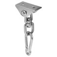thumbnail image 2 of Graflsoa Stainless Steel Swing Hanger Set with 360° Rotation, Removable Safety Buckle, and Custom Washers for Aerial Yoga, Hammocks, and More (Includes 2 Hangers, 4 Expansion Bolts, 4 Screws), 2 of 6