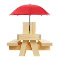 thumbnail image 2 of Squirrel Picnic Table, Squirrel Picnic Table Feeder Natural Wood Color Easy Installation Durable Wooden Waterproof Decorative  for Small Animals for Garden Natural Wood, 2 of 8